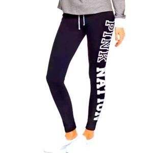 VS Pink Campus Outfit Leggings + Ringer Tee Small